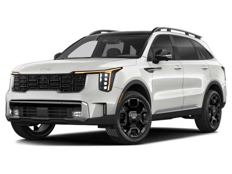 2025 Kia Sorento 2.5T X-Line Limited w/Olive Brown Interior Glacial White Pearl  Shot 1